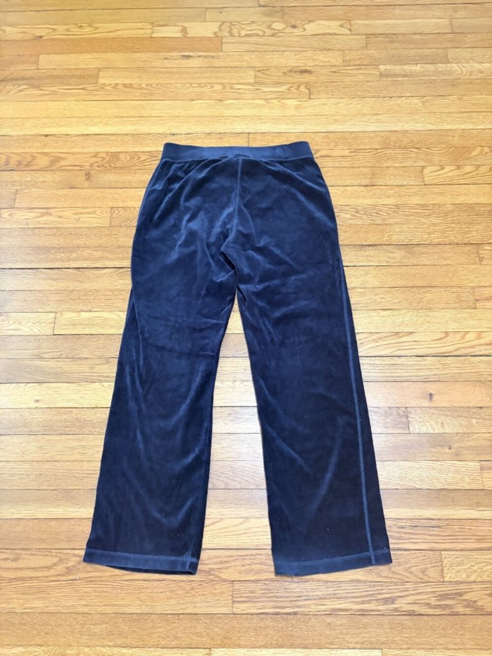 Jones New York Sport Womens Velour Pull On Pants Size Large Navy Blue Elastic - Picture 3 of 3